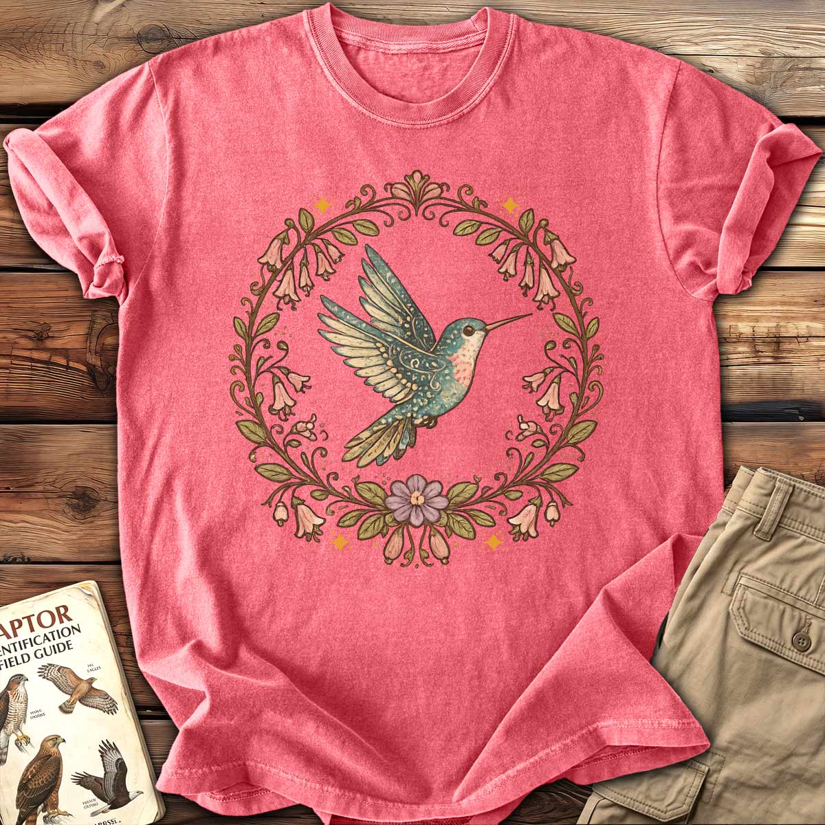 Floral Hummingbird T-Shirt