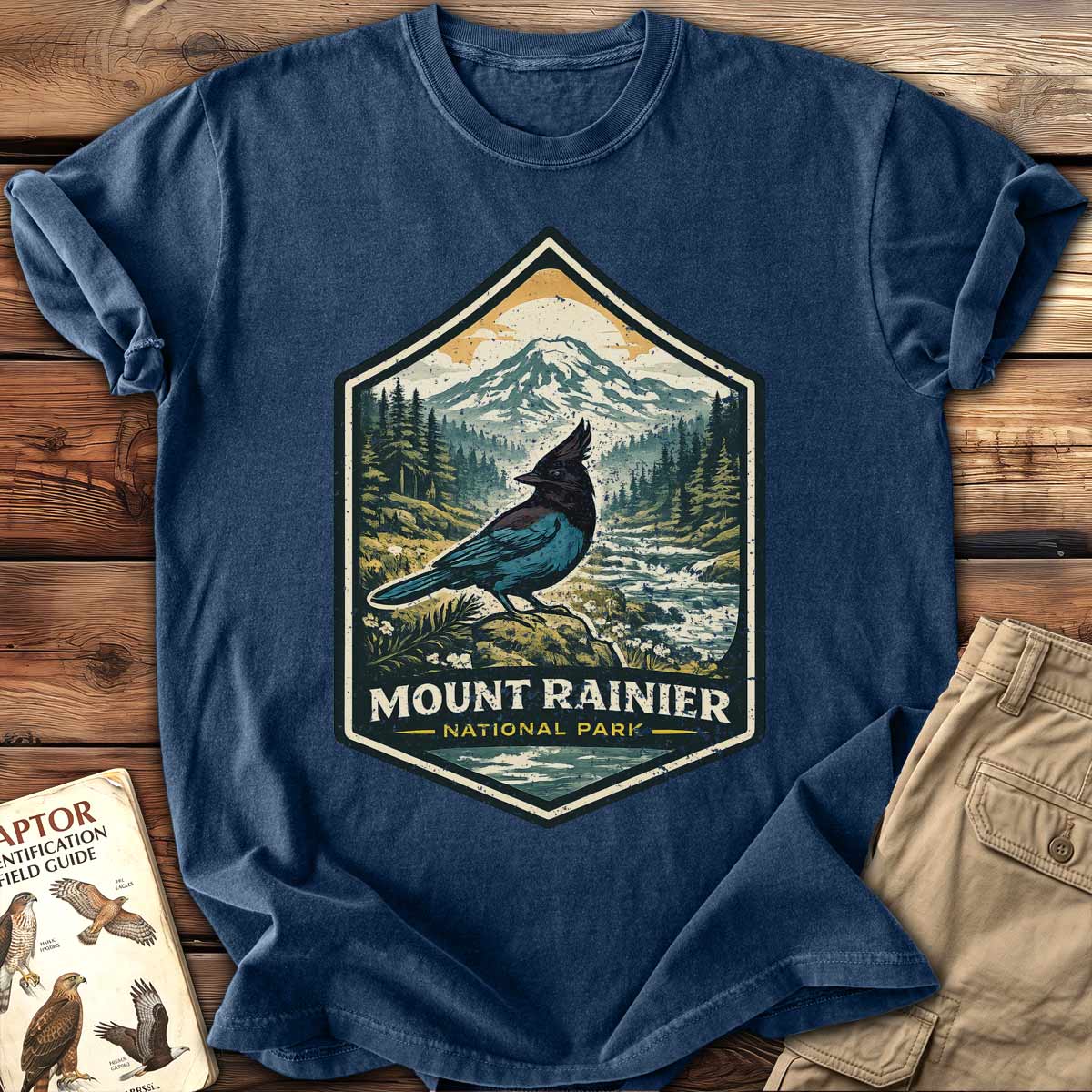 Mount Rainier Steller's Jay T-Shirt