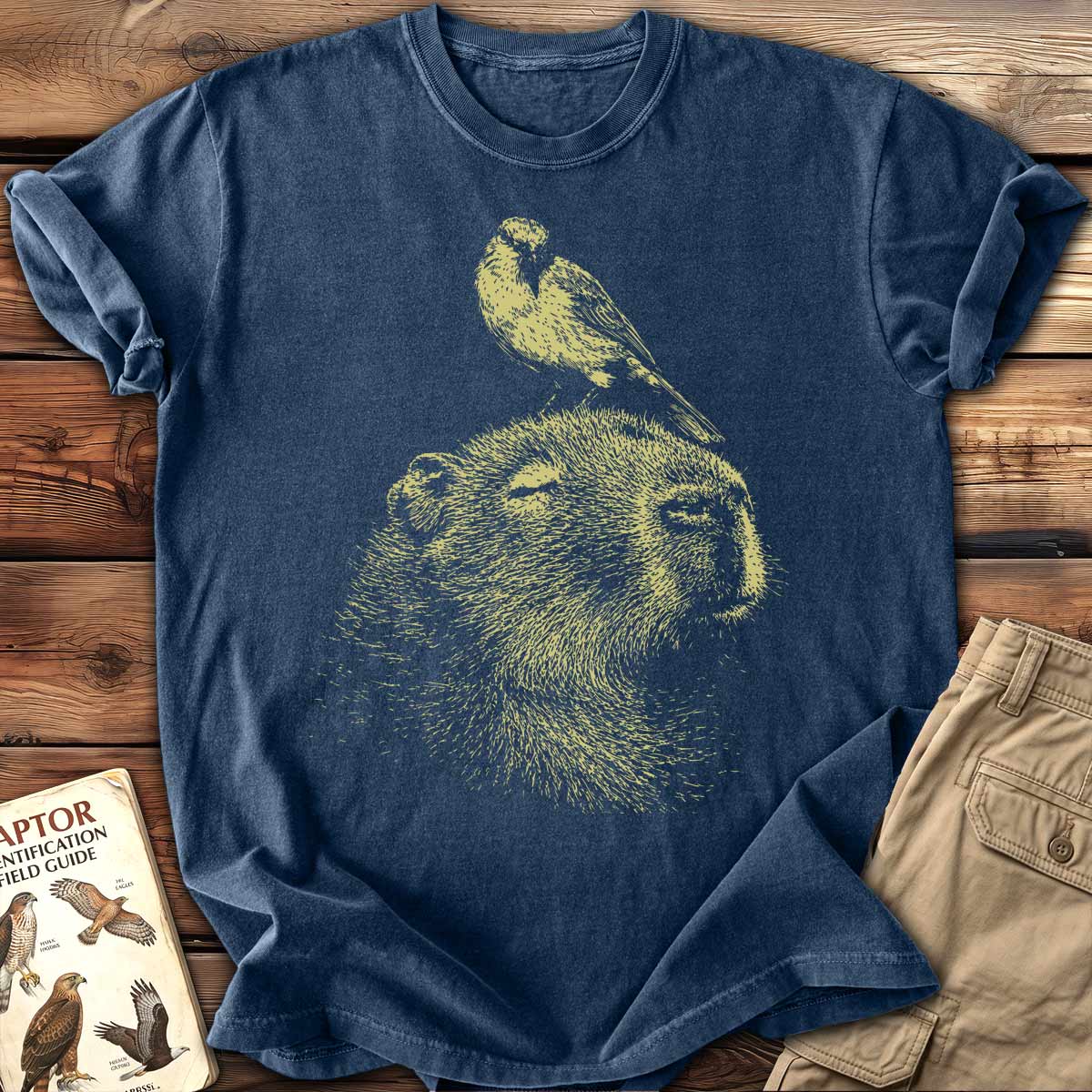 Capybara Bird Friend T-Shirt