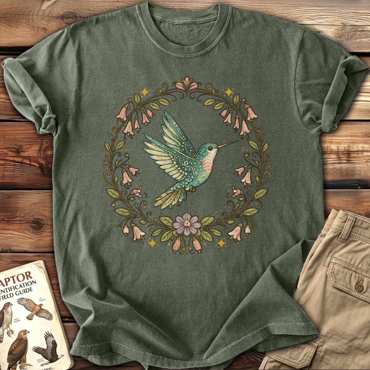 Floral Hummingbird T-Shirt
