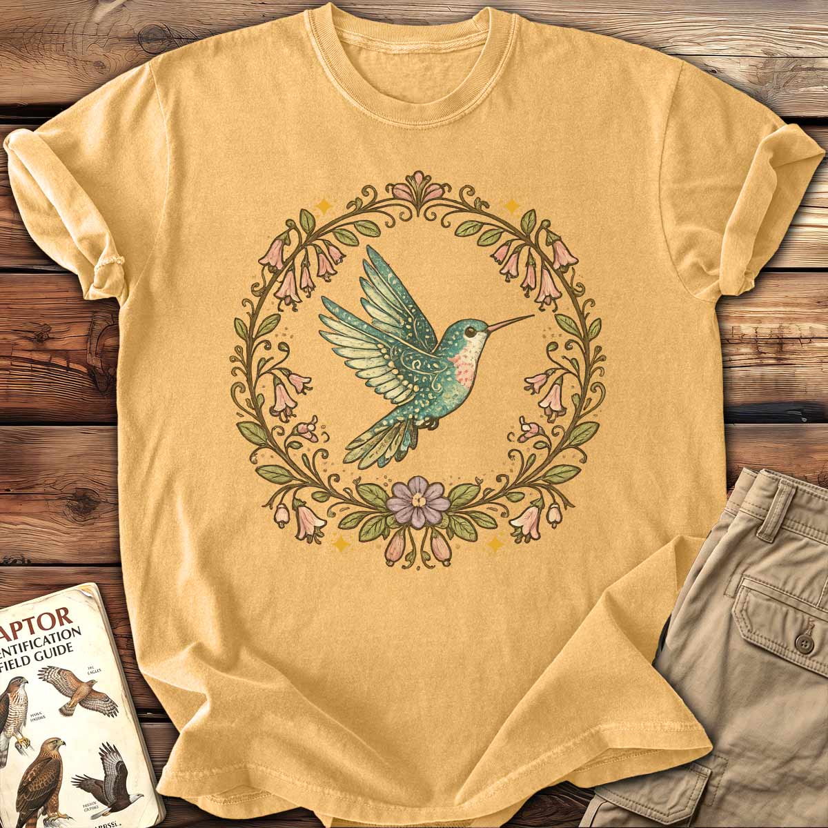 Floral Hummingbird T-Shirt