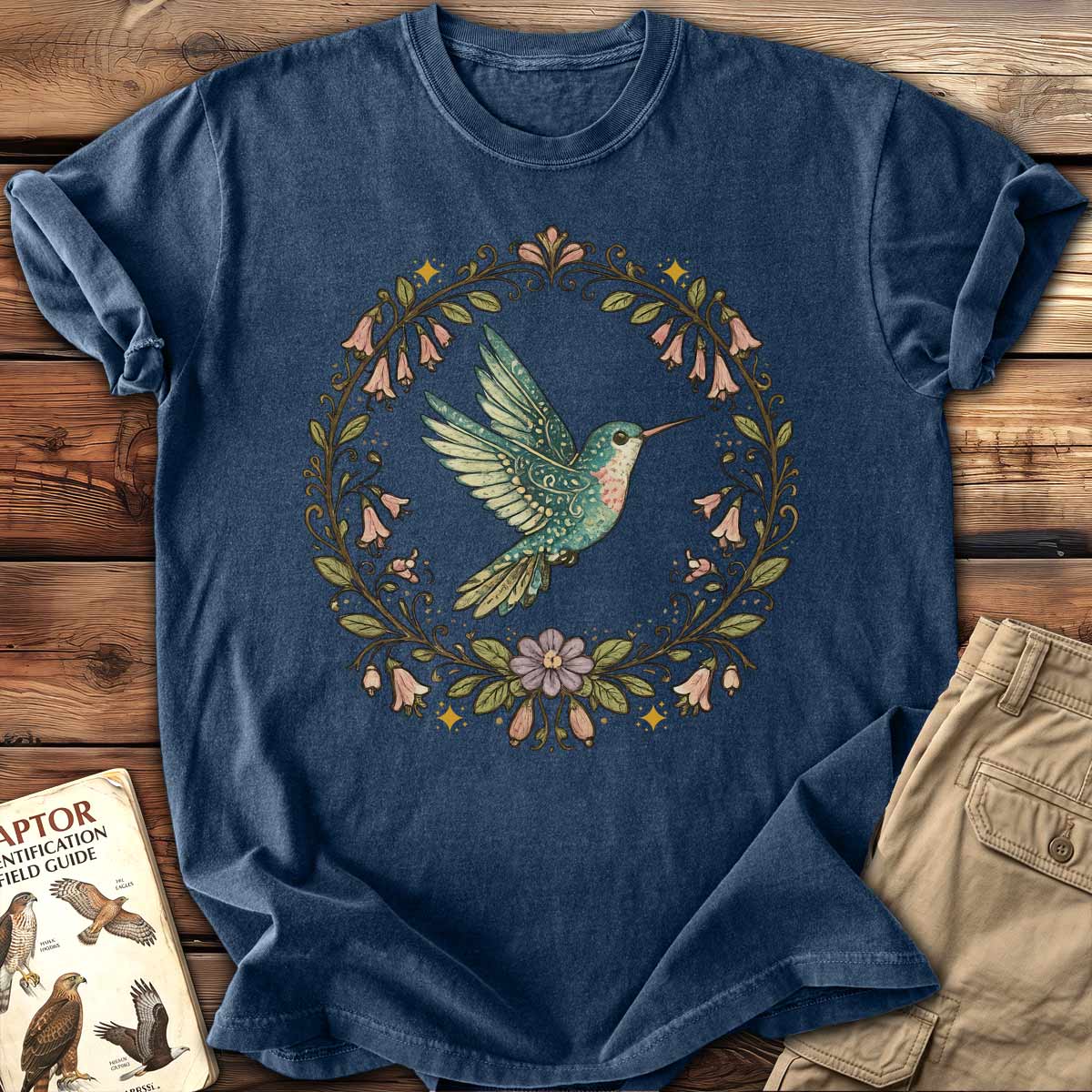 Floral Hummingbird T-Shirt