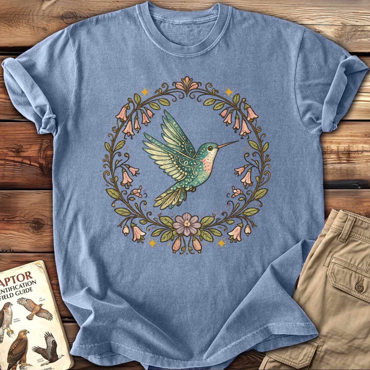 Floral Hummingbird T-Shirt