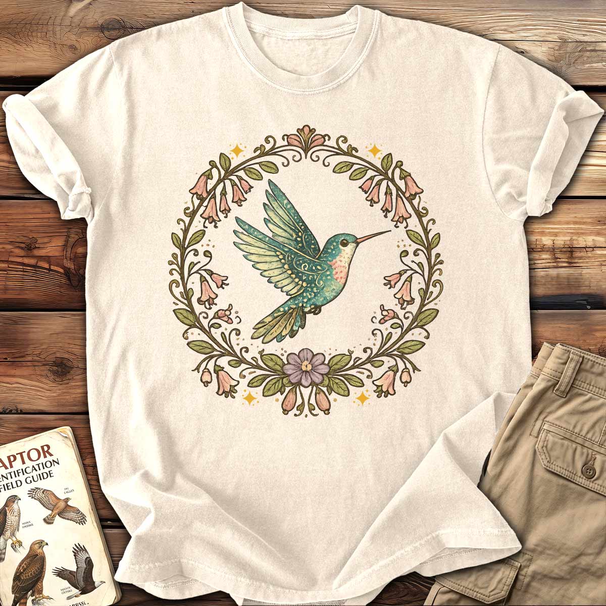 Floral Hummingbird T-Shirt