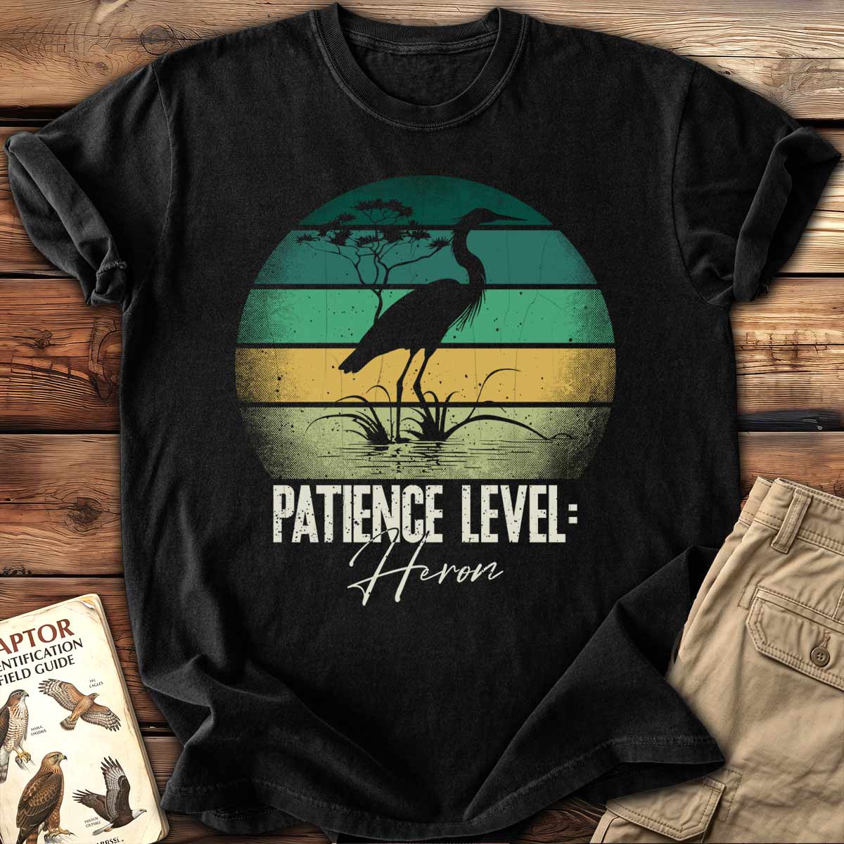 Patience Level: Heron T-Shirt