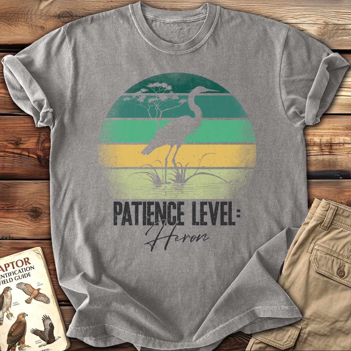 Patience Level: Heron T-Shirt