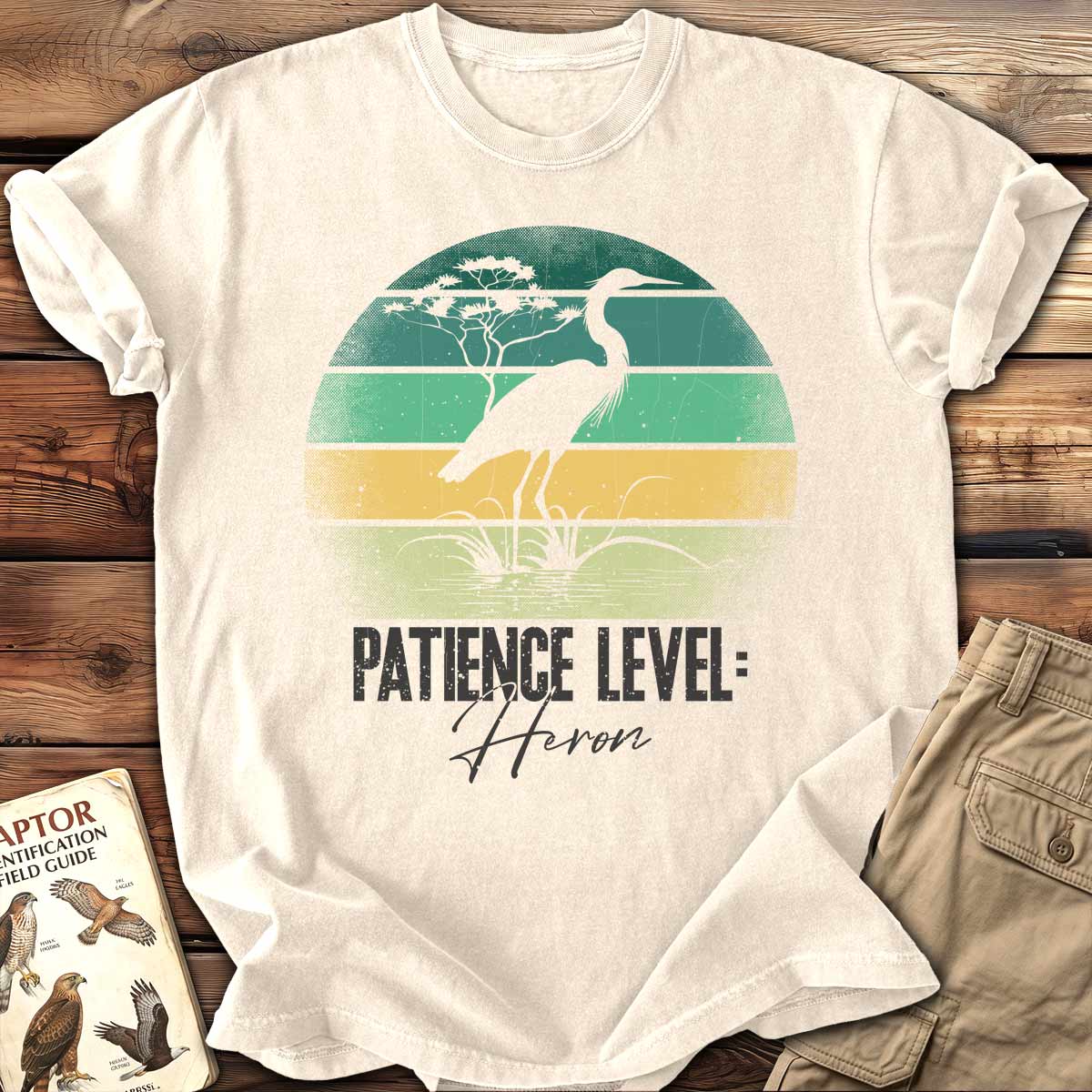 Patience Level: Heron T-Shirt