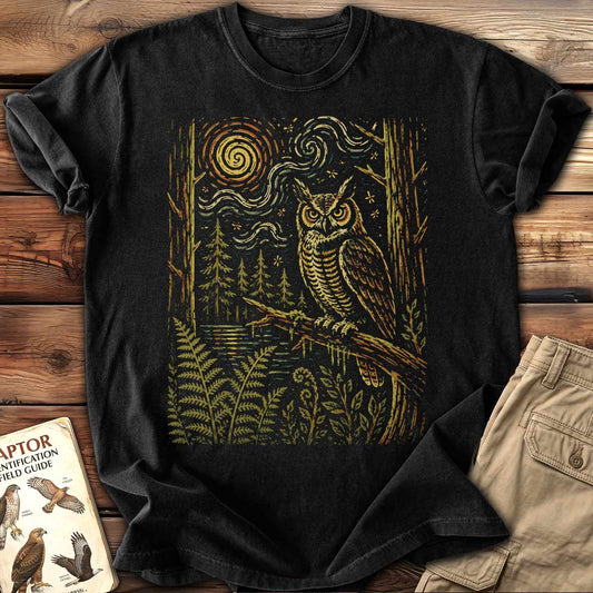 Starry Woods Owl T-Shirt