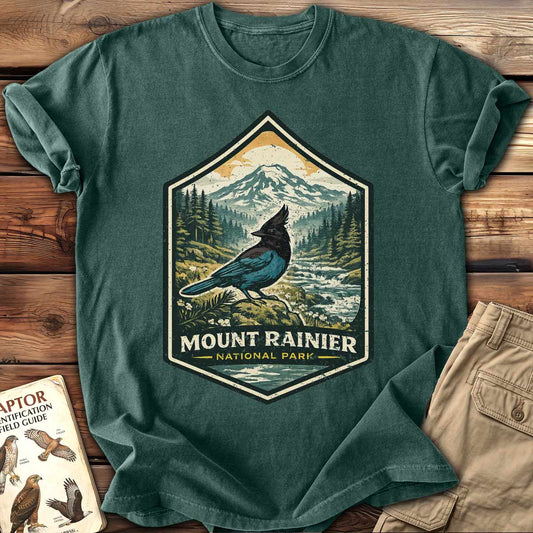Mount Rainier Steller's Jay T-Shirt
