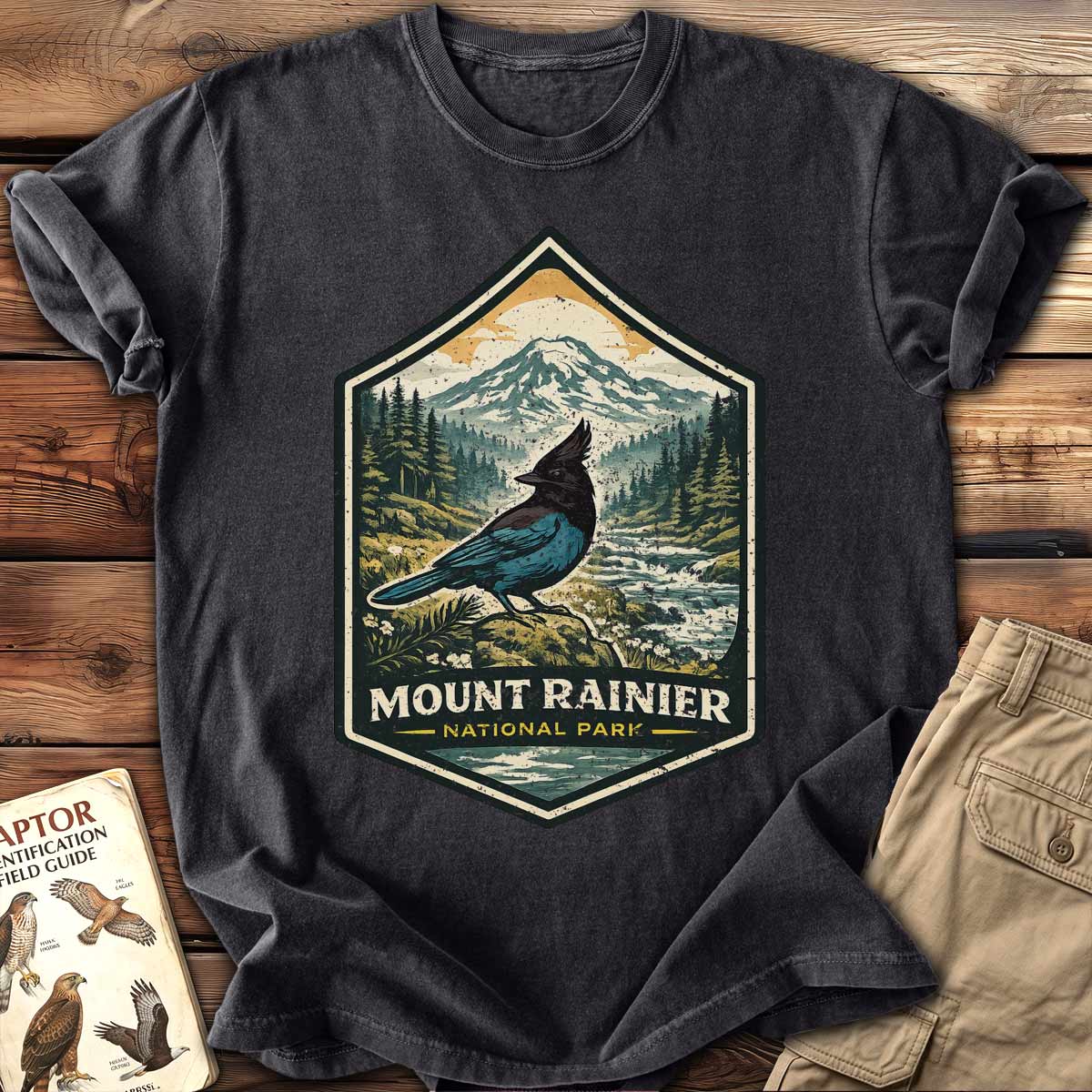 Mount Rainier Steller's Jay T-Shirt