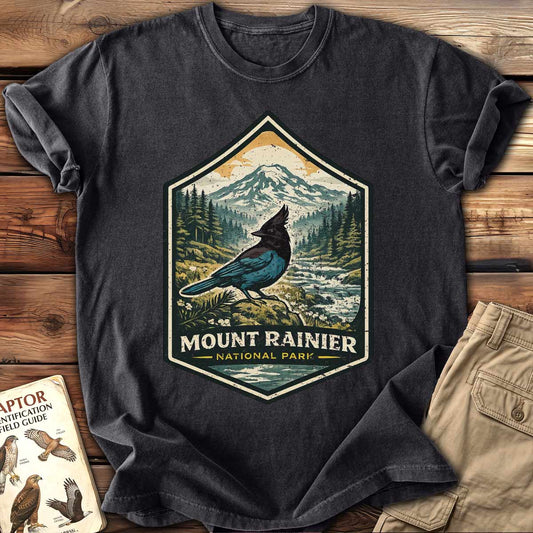Mount Rainier Steller's Jay T-Shirt