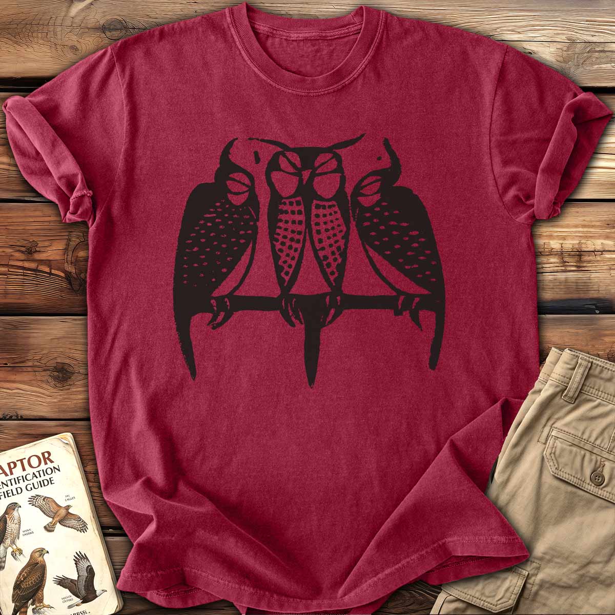 Three Sleeping Owls T-Shirt
