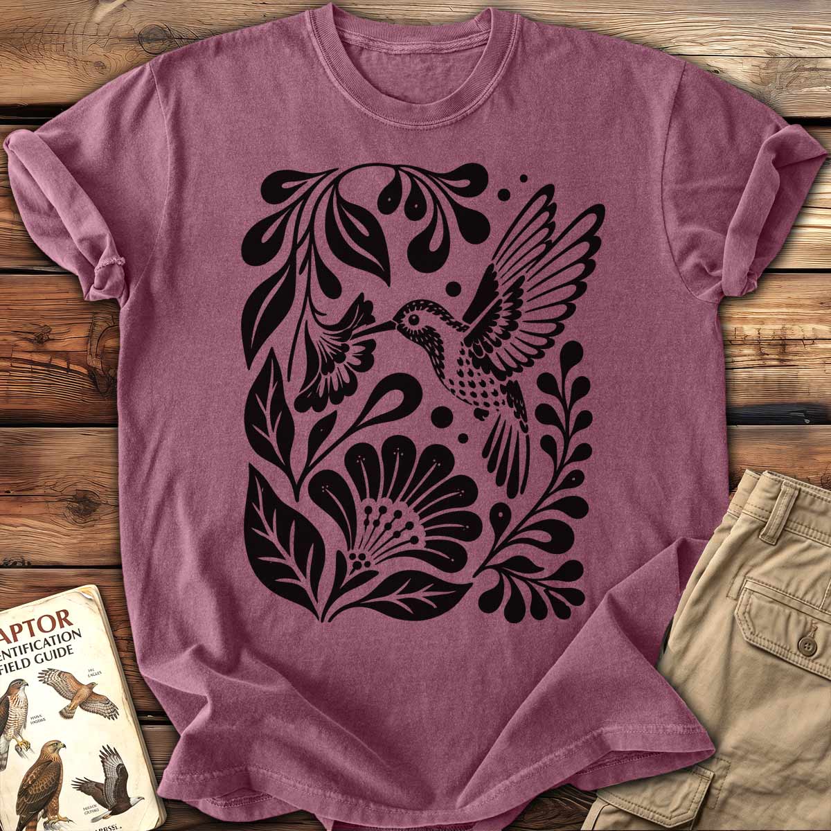 Woodcut Kolibri T-Shirt