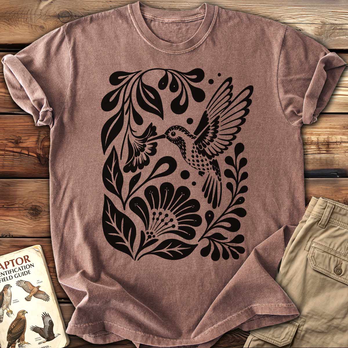 Woodcut Kolibri T-Shirt