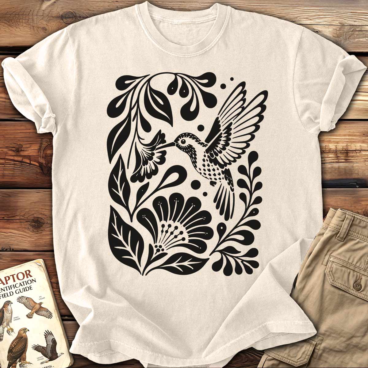 Woodcut Kolibri T-Shirt
