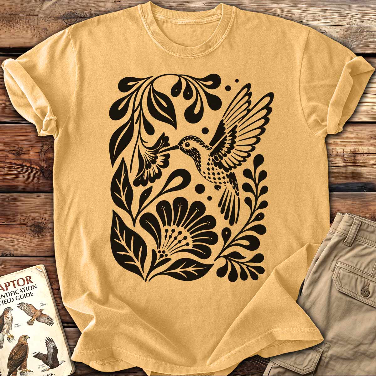 Woodcut Kolibri T-Shirt